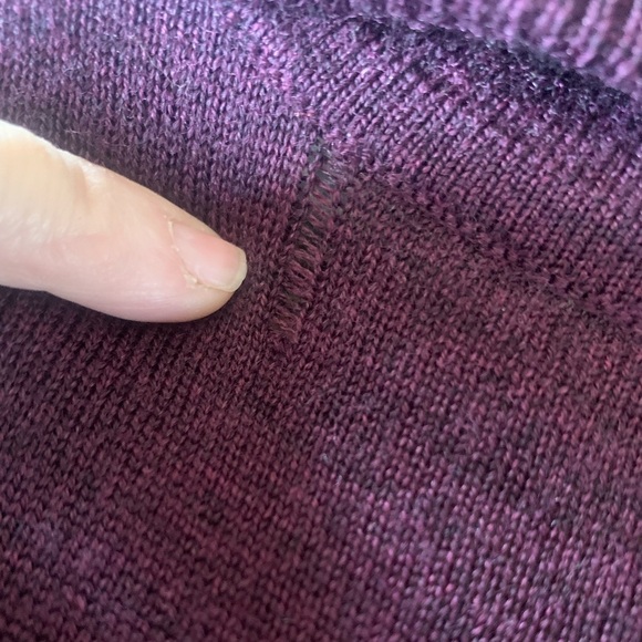 Lululemon Sit In Lotus Wrap II Merino Wool Womens Open Cardigan Sweater Purple 4 - Picture 5 of 9